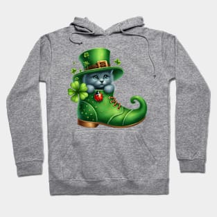 Russian Blue Cat Shoes For Patricks Day Hoodie